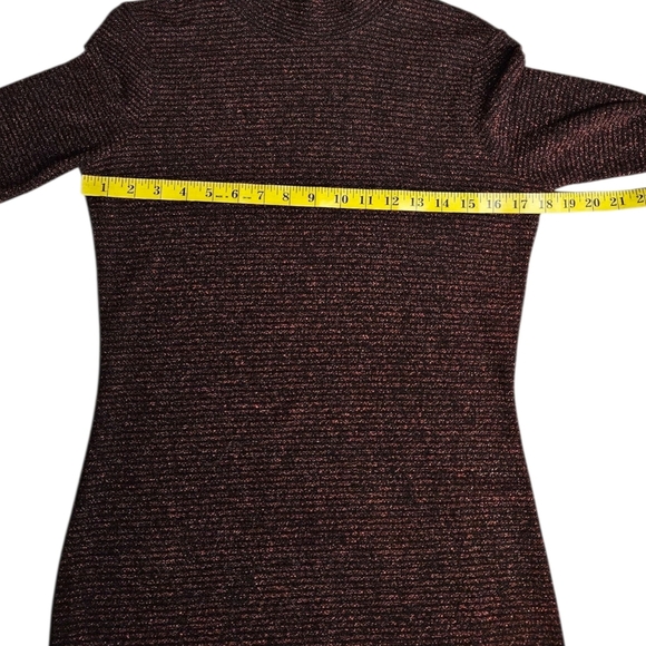 Rebecca Minkoff Phoebe Striped Metallic Long Sleeve Dress In Red And Black Sz Sm - Picture 10 of 10